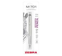 Zebra Pen M-701 - Portaminas, barril de acero inoxidable, punta media, 0.7 mm, 1 paquete