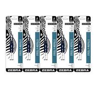 Zebra Pen Recambio de bolígrafo de acero inoxidable de la serie F, punta fina, 0,7 mm, tinta azul, 10 unidades