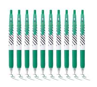 Zebra Pen SARASA CLIP - Paquete de 10 rayas verdes de 0,7 mm