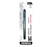 Zebra Pen Zensations - Bolígrafo de pincel mediano, tinta negra resistente al agua, 1 paquete
