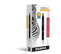 Zebra Sarasa Dry X1 - Bolígrafos retráctiles de tinta de gel, punta media de 0.7 mm, tinta azul de secado rápido, 12 unidades
