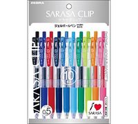 Zebra Sarasa Push Clip Gel Ink Pen - 0.5 mm - 10 Color Set by Zebra