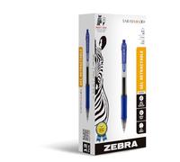 Zebra Sarasa Retráctil Punta Redonda Gel Pluma de Tinta Azul Medio Ref. 46820 [Pack 12]