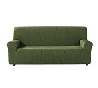 Zebra Textil Estoralis Alexia | Funda Sofá de Diseño Moderno | Tejido Elástico Verde | para 3 Plazas (de 170 a 220 cm.) | Máxima Adaptabilidad a Todo Tipo de sofás