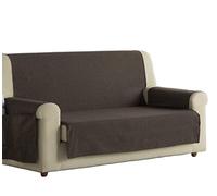 Zebra Textil Estoralis Baden - Protector Funda Sofa. Fundas para Sofa Jacquard. Reversible Comodo Practico Resistente. Facil Montaje 3 Plazas. Color Narron