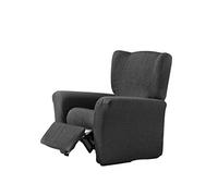 Zebra Textil Estoralis Vega | Funda Sillon de Diseño Moderno | Tejido Elastico Gris | para Sillon Orejero (de 70 a 110 cm.) | Maxima Adaptabilidad a Todo Tipo de sofás