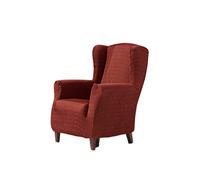 Zebra Textil Estoralis Vega | Funda Sillon de Diseño Moderno | Tejido Elastico Rojo | para Sillon Orejero (de 70 a 110 cm.) | Maxima Adaptabilidad a Todo Tipo de sofás