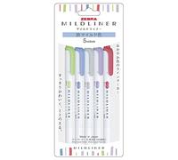 Zebra WKT7-5C-NC-N - Rotulador subrayador color suave NC5 Colores