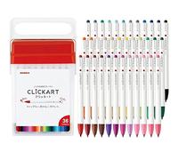 Zebra WYSS22-36C-N Clickart - Marcadores a base de agua, 36 colores, estuche incluido