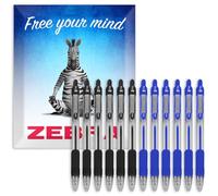 Zebra Z-Grip Retractable Ballpoint Pen - Black & Blue Ink - Pack of 12 in Zebra Packaging