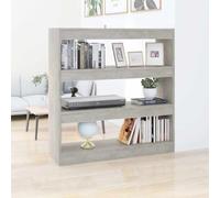 Zeehear Estantería para libros, color gris hormigón, 100 x 30 x 103 cm, material de madera, con mucho espacio de almacenamiento, para salón, oficina, estudio, estrecho, abierto, organizador