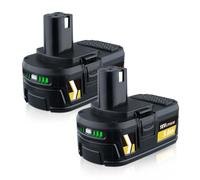 ZEERISA Paquete de 2 baterías de repuesto de iones de litio de 5.0 Ah 18 V para batería Ryobi compatible con RB18L40 RB18L50 RB18L25 RB18L13 P108 P107 P122 P104 P105 P102 P103 compatible con