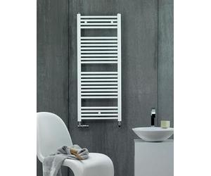 Zehnder Aura PBN-080-050 Radiador Toallero Blanco 775x500 mm | 300W | Agua/Mixto | Diseño Compacto para Baño | Secado Rápido y Alta Eficiencia