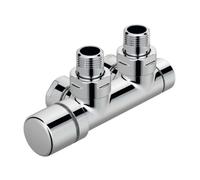 Zehnder - Grifo de esquina Set Q, 1/2, con cabezal de control a la izquierda, entrada a la izquierda, distancia 50 mm, cromo 839108