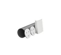 Zehnder Kit de preinstalación redondo ComfoSpot 55 Twin L=500 mm, campana exterior de plástico blanco - 990800412