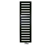 Zehnder Radiador de diseño metropolitano MEP-120-040, ZM101240B300000, Radiadores de baño: Negro RAL 9005