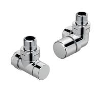 Zehnder - Válvula de escuadra derecha Set G y racor para retorno 1/2, acero inoxidable 838980