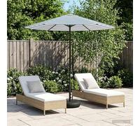 Zeiquah Sombrilla de jardín de 230 x 230 cm, poliéster, ángulo recto con protección UV, resistente al viento, marco de acero estable, plegable, con abertura de ventilación, ideal para terraza, balcón