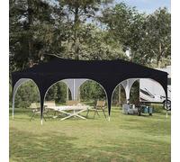 Zeiquah Tienda de campaña desplegable de tela Oxford, 575 x 288 x 245 cm, color antracita, cenador para jardín, boda, barbacoa, protección solar y protección contra la lluvia