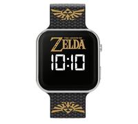Zelda GLZ4013 - Reloj digital LED para niños con correa de silicona negra, negro, Moderno