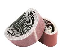 Zelihrdu 15 Piezas Bandas de Lija 100 x 915 mm Juego, Accesorios para Lijadoras de Banda Abrasiva 80/120/150/240/400 Mix Grano para Metal, Madera, Quitar el Polvo, Pintura y Pulir