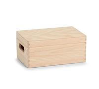 Zeller 13150 Caja Multiusos con Tapa, Madera, Marrón, 30x20x14 cm