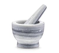 Zeller 24506 - Juego de mortero y mazo (plástico, color gris)