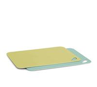 Zeller 26157 - Juego de alfombrillas de corte (2 piezas, plástico, limone/menta, aprox. 38 x 29 cm, apto para lavavajillas)