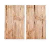 Zeller 26277 - Tabla para cortar de cristal, madera, 52 x 30 cm, 2 unidades
