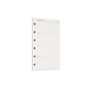 Zelten 1 paquete A7 45 Hojas/90 Páginas Planificador semanal Papel perforado de hojas sueltas Recambios de papel para carpetas Organizador personal Cuaderno recargable Planificador recargable