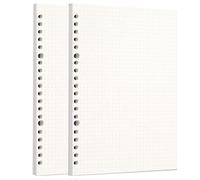 Zelten Hojas sueltas de papel perforado de papel para organizador personal, diario, cuaderno rellenable (Dotted, A5/20 Hole)