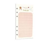 Zelten Recambio de papel perforado multicolor para encuadernación de 6 agujeros (A6, Little Girl To do list)