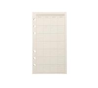 Zelten Recambios/Hojas sueltas para carpeta de anillas con tapa A6/Organizador personal/Planificador(A6 6 Holes, Monthly Plan)