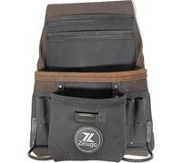 Zeluga 20-500 - Bolsa de herramientas de cuero de grano superior de nobuck de 10 bolsillos, color marrón