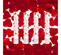 Zenda Club - Juego de 4 cánones para confeti para boda, corazones rojos, 28 cm, lanzadores manuales de confeti en forma de corazón, lluvia de corazones rojos para San Valentín, compromiso, cumpleaños