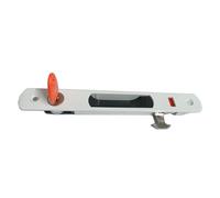 zeng cerradura puerta corredera, Cierre de Embutir para Ventanas y Puertas Correderas de Aluminio, Cerradura de Gancho para Empotrar, Blanco,198 x 25 mm