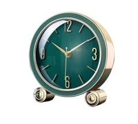ZengL263NgS Reloj de Escritorio Relojes de Mesa Lujo for Sala Estar, Modernos y silenciosos, decoración Minimalista Retro for el hogar(Green)