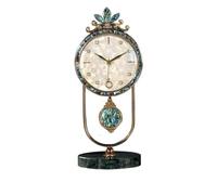 ZengL263NgS Reloj de Escritorio Relojes de Mesa Lujo silenciosos for Sala Estar, Metal, Retro, electrónicos, Modernos, for decoración del hogar, Regalo(Grande)