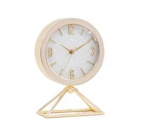 ZengL263NgS Reloj de Escritorio Relojes de Mesa Metal Lujo for Sala Estar, electrónicos, Modernos, silenciosos, Decorativos, a Pilas, diseño Simple(Blanco)