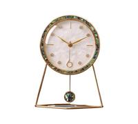ZengL263NgS Reloj de Escritorio Relojes de Mesa nórdicos diseño Simple, silenciosos y Modernos, for Sala Estar, Escritorio, electrónicos, Metal, for decoración del hogar(Blanco)