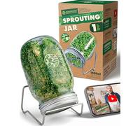 zengreens® Kit de Cultivo de brotes - Set de 1, 2 o 3 tarros de germinación - Incluye Tarro germinador y Soporte metálico - Incl. videocurso Online