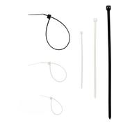 Zenitech 121089 - Juego de 250 abrazaderas de cable, color blanco y negro