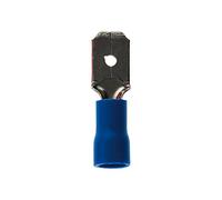Zenitech 121732 - Juego de 10 bornes, color azul, 6,3 mm