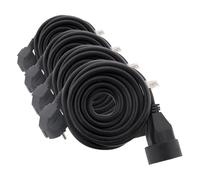 Zenitech - Alargador 16A 2P+T HO5VV-F 3G1.5mm² Negro 5m (Paquete de 4)