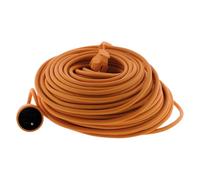 Zenitech - Alargador de Corriente 16A HO5VV-F 2x1,5mm² 3680W / 230V - Ideal para Cortacéspedes y Barbacoas - Resistente a Condiciones Exteriores - Conforme a Normas NF y CE - Naranja - Longitud 45m