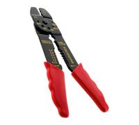 Zenitech - Alicates de Crimpado para Terminales y Desforrado con Plantilla - Kit Completo para Conexiones Eléctricas Seguras - Práctico para Uso Diario - Rojo - 20 cm