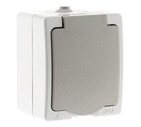 Zenitech - Base IP54 2P+T 16A Gris Claro - Akya