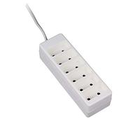Zenitech - Bloque de 6 tomas 2P 6A Blanco