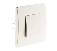 Zenitech - Botón Pulsador Bornes Auto Venus - Blanco - Cableado Rápido con Borne Automático - Fijación a Tornillo y Uñas para Cajas Estándar - Placa Sin Tornillos Visibles - Montaje Fácil