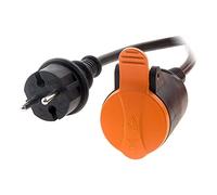 Zenitech - Cable alargador estanco 2P H05VV-F 2x 1,5mm² 25m con clip de fijación naranja